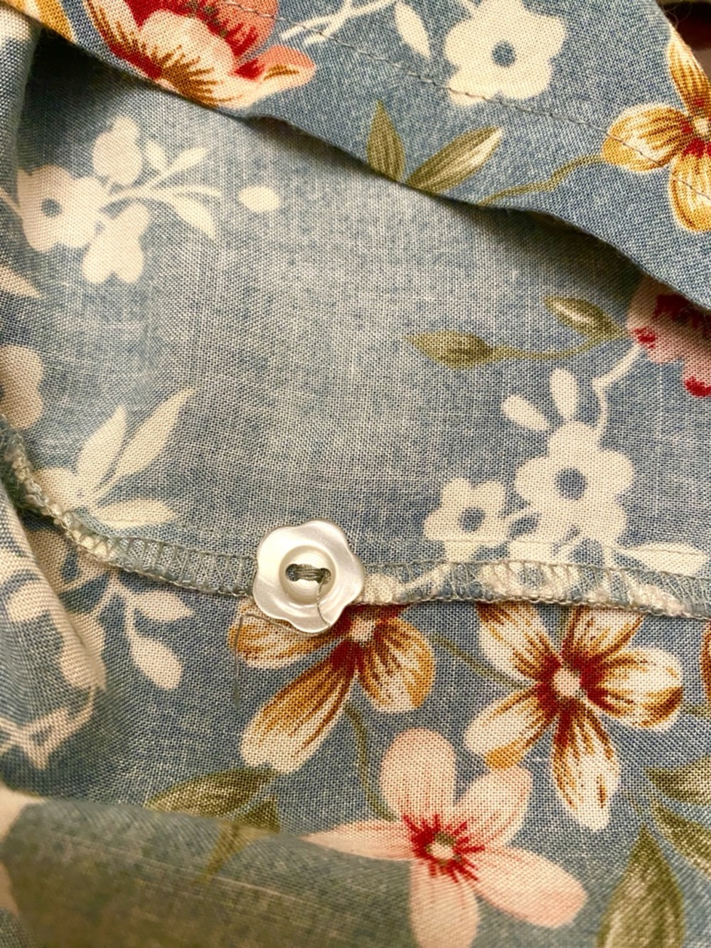 Erika & Co Petites Vintage 90s Blue Pink Floral SZ SP Cottagecore Romantic Dress - Picture 10 of 12